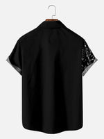Men's Music Notes Short Sleeve Shirt Eleven Oasis