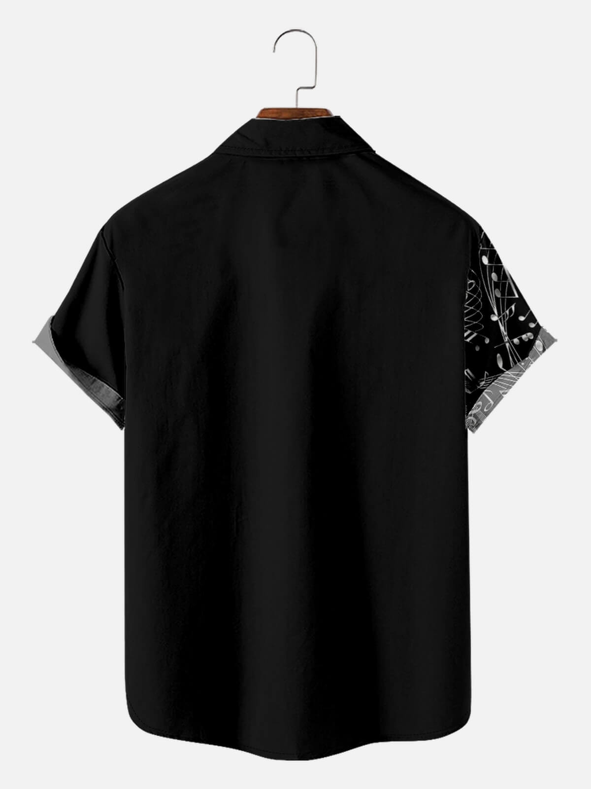 Men's Music Notes Short Sleeve Shirt Eleven Oasis