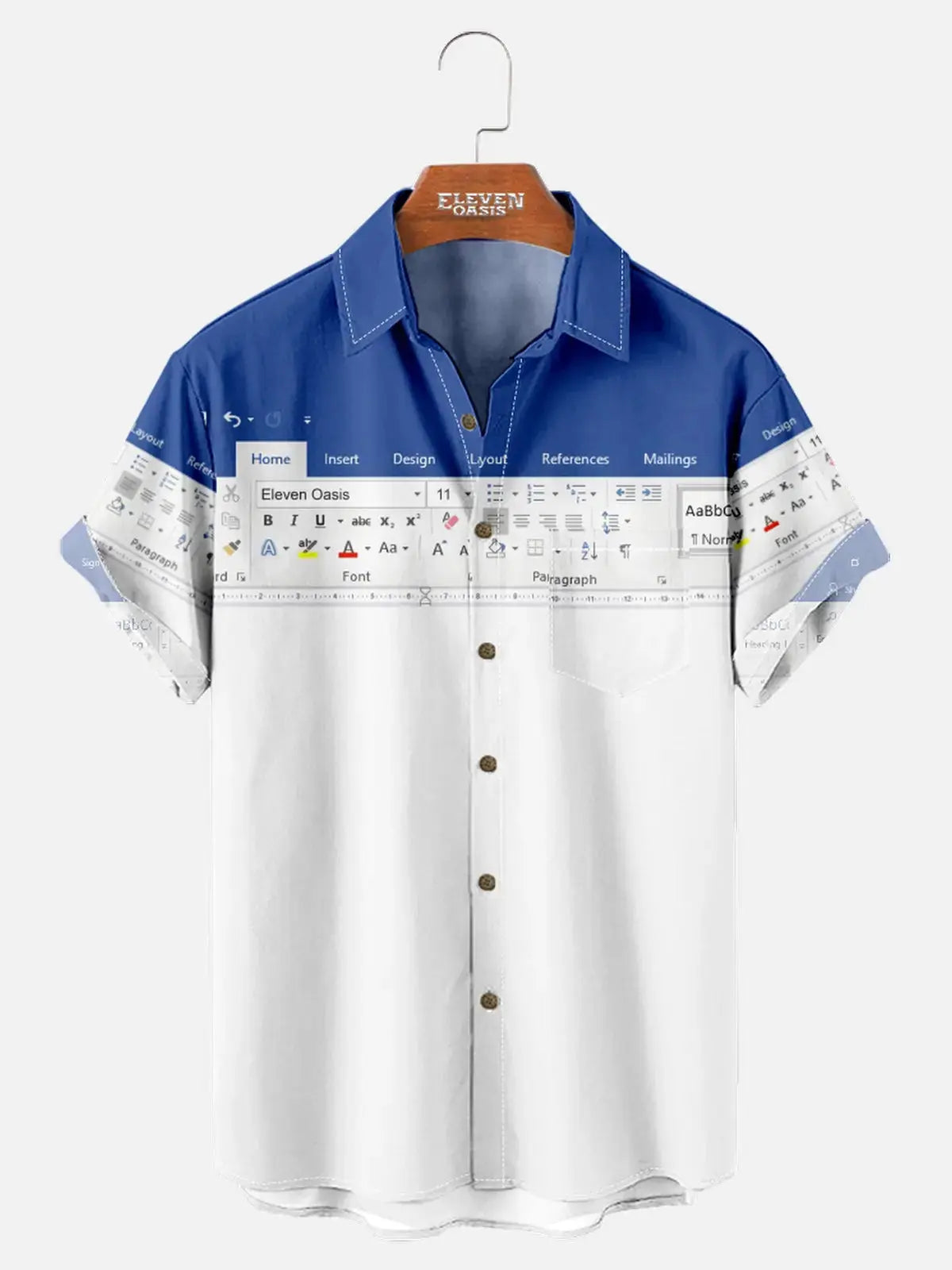 Men's Office Humor Excel Spreadsheet Short Sleeve Shirt ElevenOasis