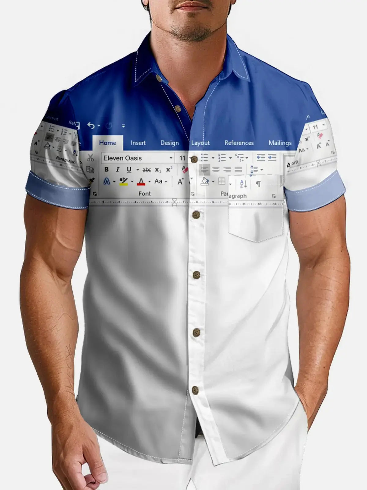 Men's Office Humor Excel Spreadsheet Short Sleeve Shirt ElevenOasis
