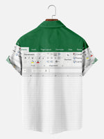 Men's Office Humor Excel Spreadsheet Short Sleeve Shirt ElevenOasis
