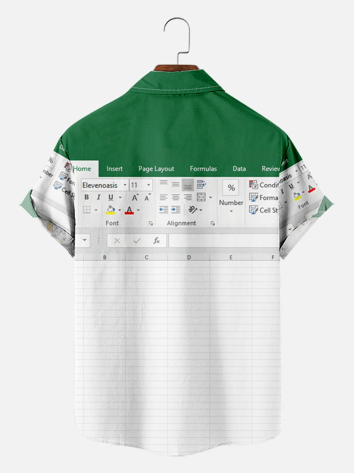 Men's Office Humor Excel Spreadsheet Short Sleeve Shirt ElevenOasis