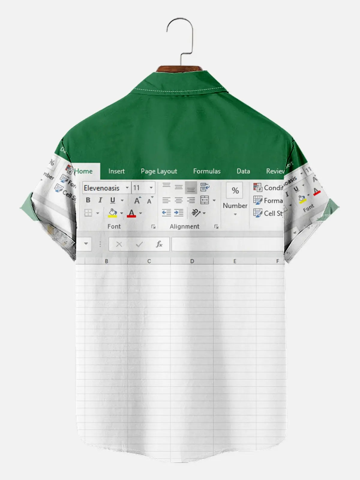 Men's Office Humor Excel Spreadsheet Short Sleeve Shirt ElevenOasis