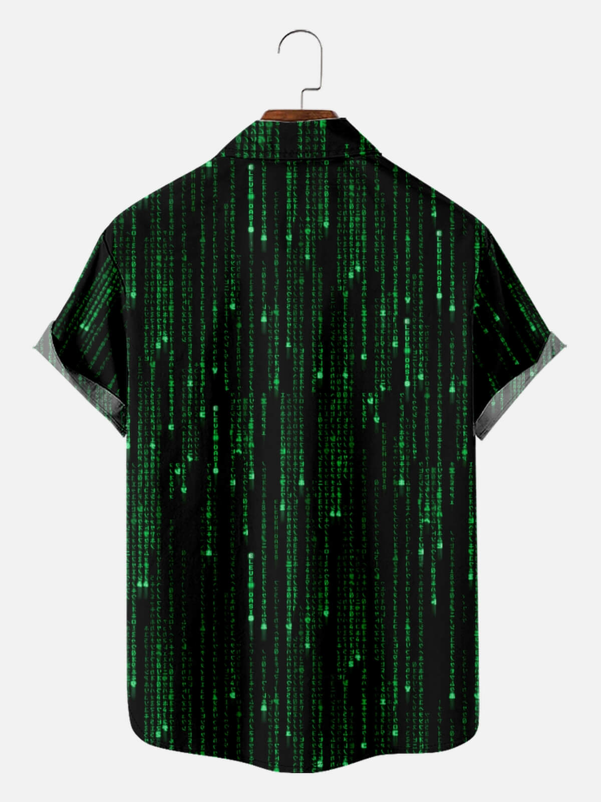 Tall Men's Matrix Code Movie Short Sleeve Shirt Eleven Oasis