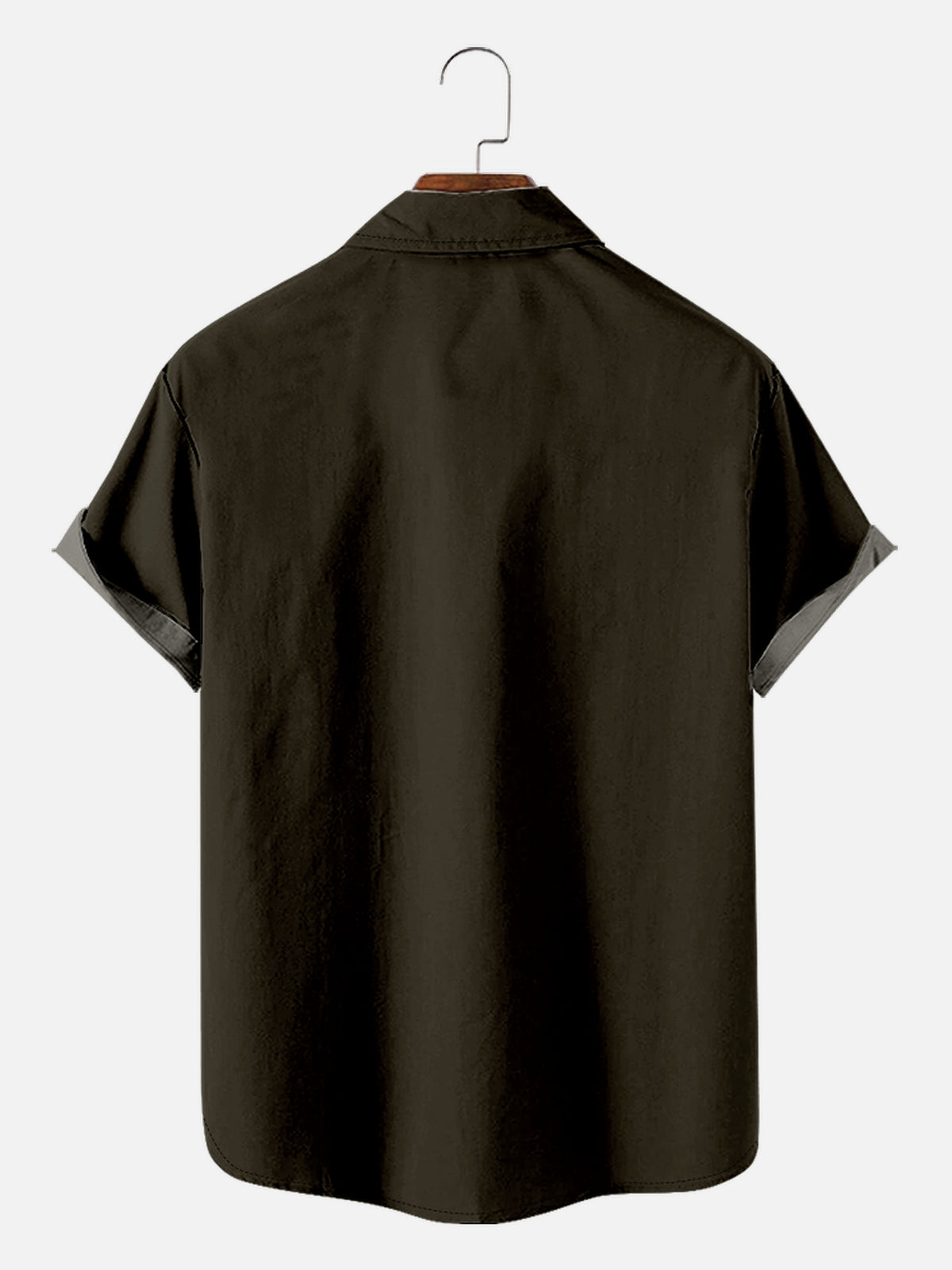 Men's Basic 50s Style Bowling Short Sleeve Shirt ElevenOasis