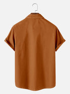 Men's Basic 50s Style Bowling Short Sleeve Shirt ElevenOasis