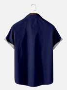 Tall Men's Mid-Century Geometric Short Sleeve Shirt ElevenOasis