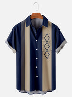 Tall Men's Mid-Century Geometric Short Sleeve Shirt ElevenOasis
