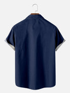 Tall Men's Mid-Century Geometric Short Sleeve Shirt ElevenOasis