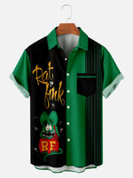 Men's Rat Fink Hot Rod Pinstripe Short Sleeve Shirt ElevenOasis