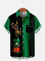 Tall Men's Rat Fink Hot Rod Stripe Short Sleeve Shirt Eleven Oasis