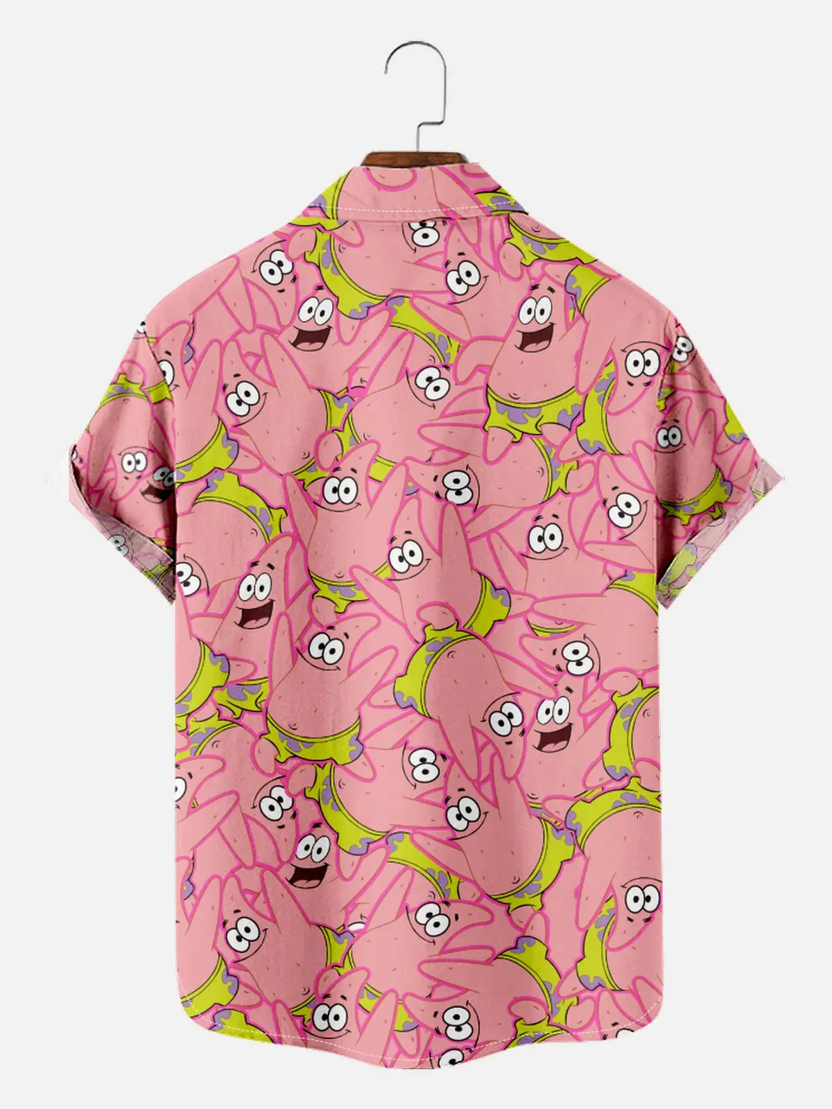 Men's Patrick Star Pattern Short Sleeve Shirt ElevenOasis