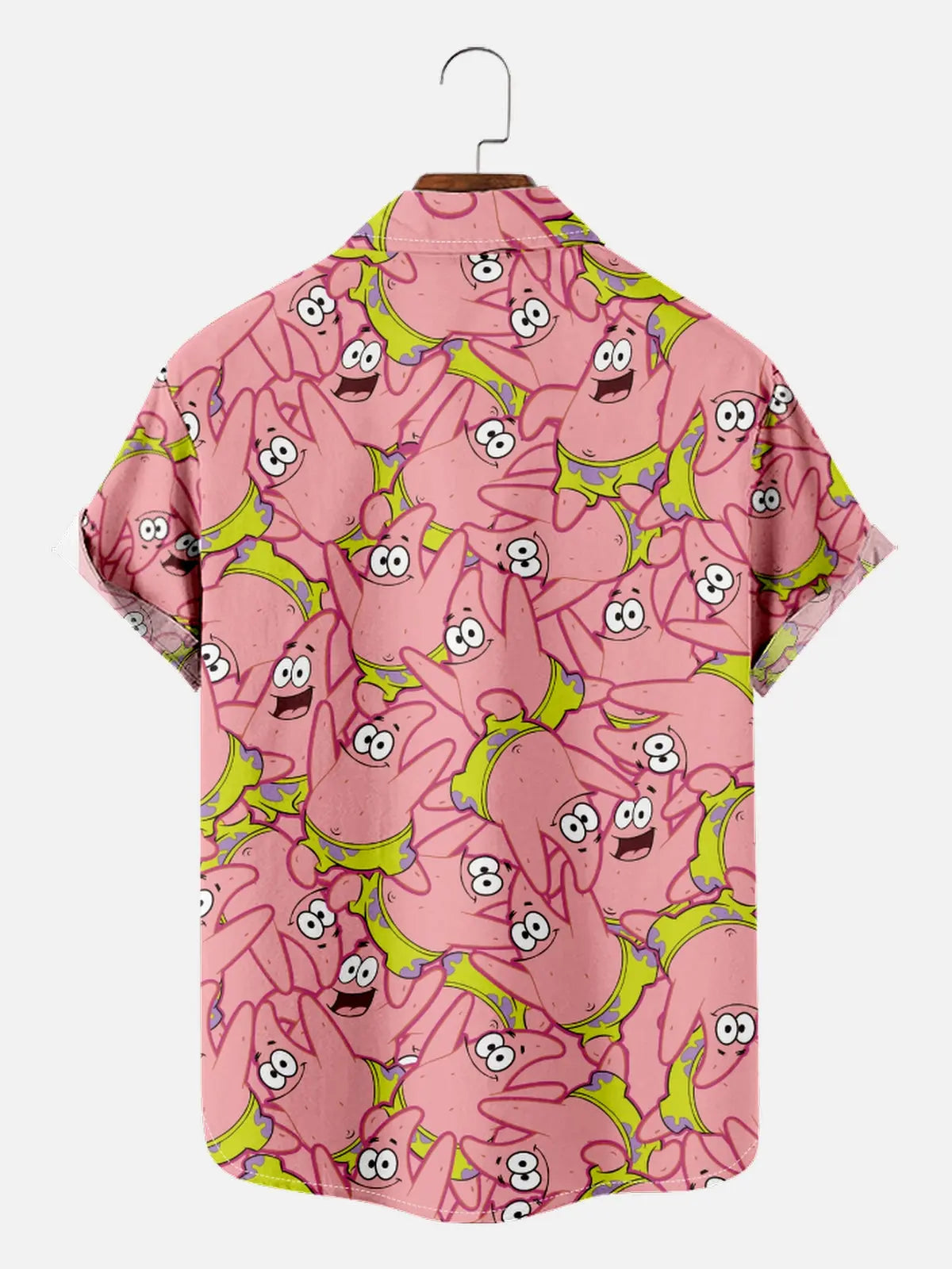 Men's Patrick Star Pattern Short Sleeve Shirt ElevenOasis