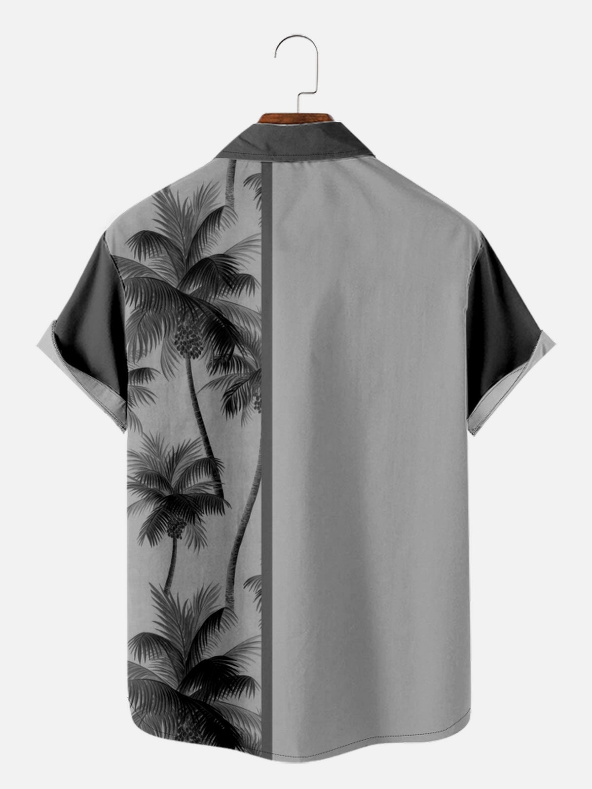 Tall Men's Coconut Tree Casual Breathable Hawaiian Short Sleeve Shirt ElevenOasis