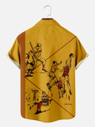 Tall Men's Pee Chee Folder Front and Back Cover Nostalgia Short Sleeve Shirt ElevenOasis