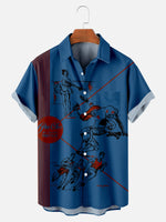 Tall Men's Pee Chee Folder Front and Back Cover Nostalgia Short Sleeve Shirt ElevenOasis