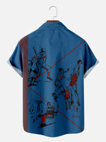 Tall Men's Pee Chee Folder Front and Back Cover Nostalgia Short Sleeve Shirt ElevenOasis