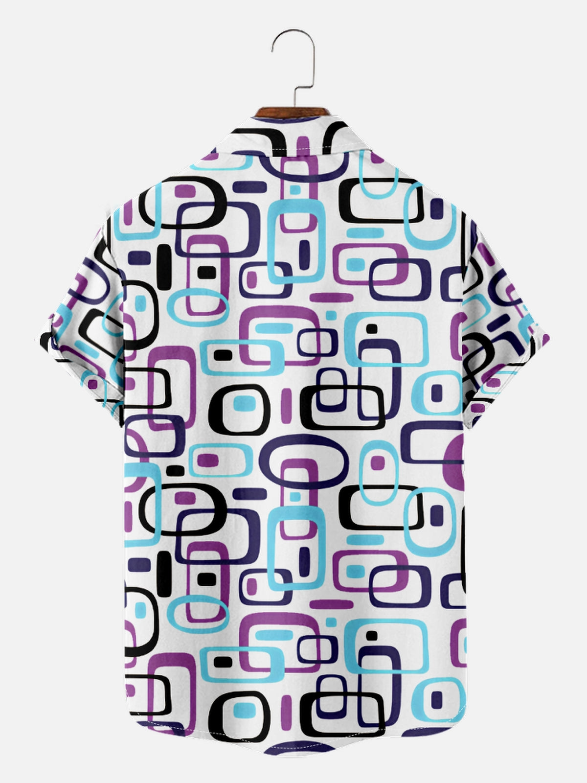 Men's Iconic 70s Pattern Short Sleeve Shirt ElevenOasis