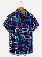 Men's Iconic 70s Pattern Short Sleeve Shirt ElevenOasis