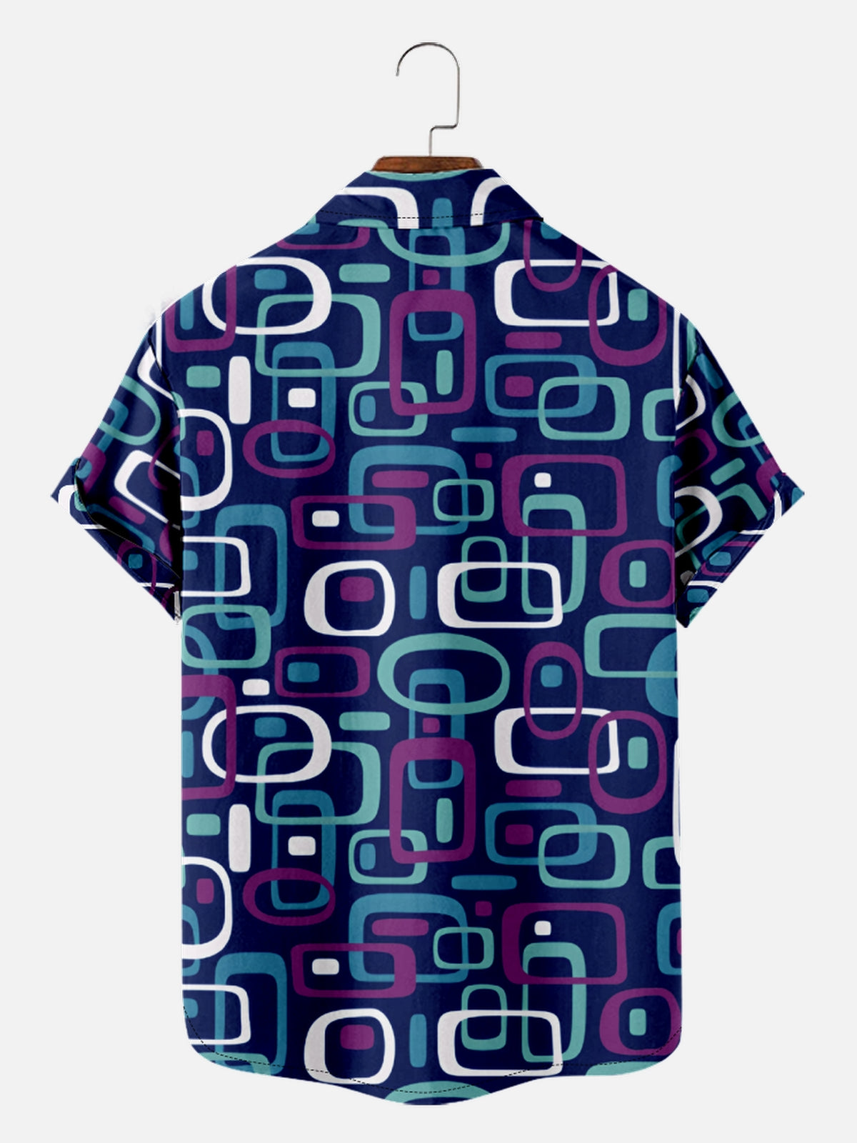 Men's Iconic 70s Pattern Short Sleeve Shirt ElevenOasis