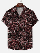 Men's Classic Bandana Paisley Short Sleeve Shirt - Cosmo Kramer Wardrobe Eleven Oasis