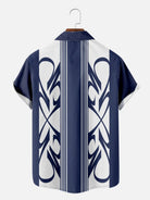 Men's Racing Stripe Geometric Short Sleeve Shirt Eleven Oasis