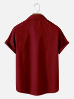 Men's Tribal Pinstripe Bowling Short Sleeve Shirt ElevenOasis