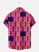 Tall Men's Psychedelic Eye Art Short Sleeve Shirt ElevenOasis