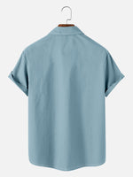 Men's Classic Striped Bowling Style Short Sleeve Shirt Eleven Oasis