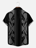 Men's Pinstripe Inspired Hot Rod Basic Every Day Short Sleeve Shirt ElevenOasis