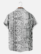 Men's Python Skin Short Sleeve Shirt ElevenOasis