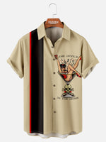 Men's Devil In The Drink Casual Short-Sleeve Shirt ElevenOasis