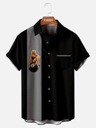 Men's Pin-Up Eight Ball Bowling Short Sleeve Shirt ElevenOasis