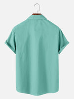 Men's Cat-Like Bowling Pins Short Sleeve Shirt ElevenOasis