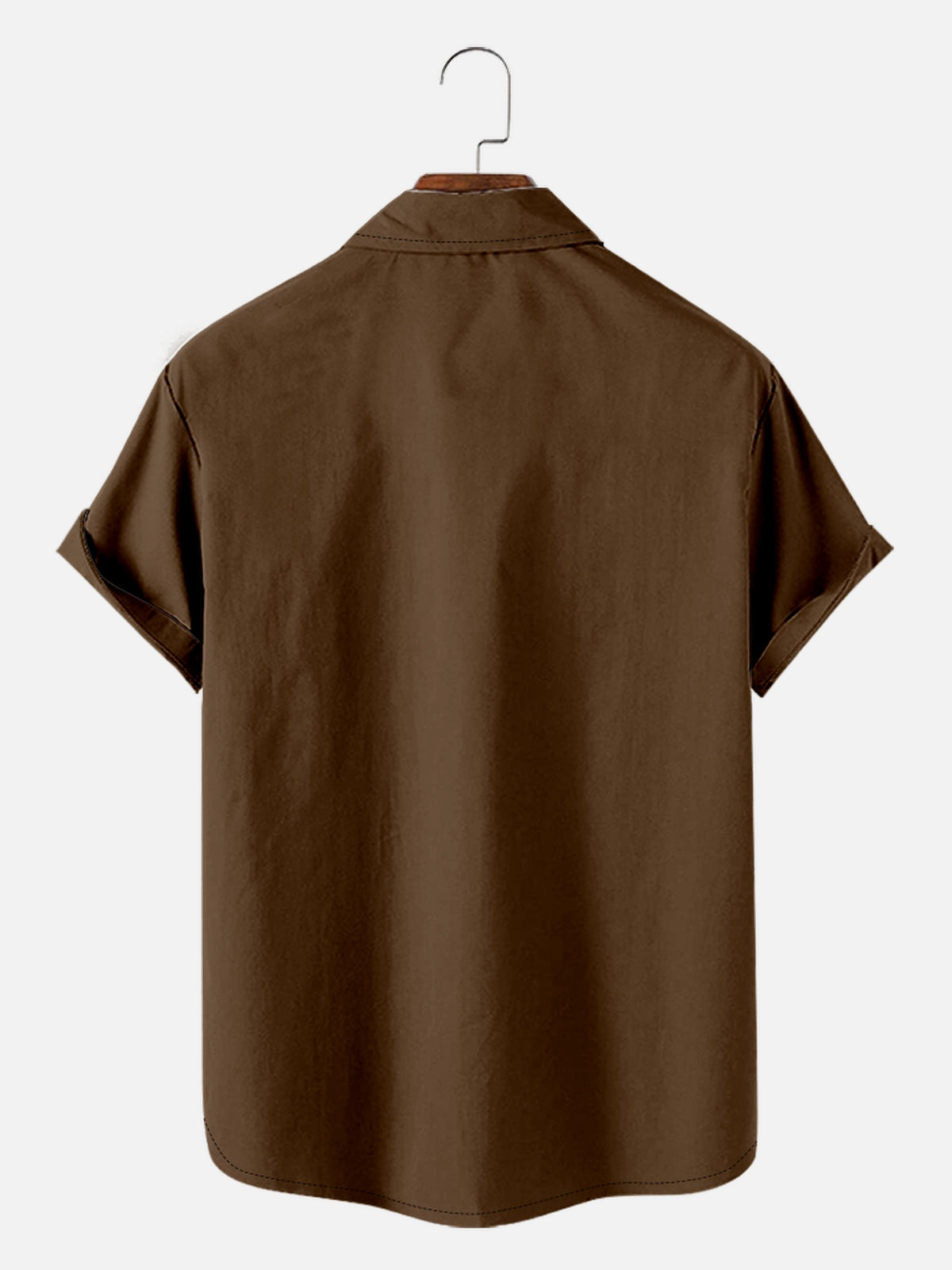 Tall Men's Basic 50s Style Bowling Short Sleeve Shirt ElevenOasis