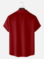 Men's Color Block Panel Short Sleeve Shirt ElevenOasis