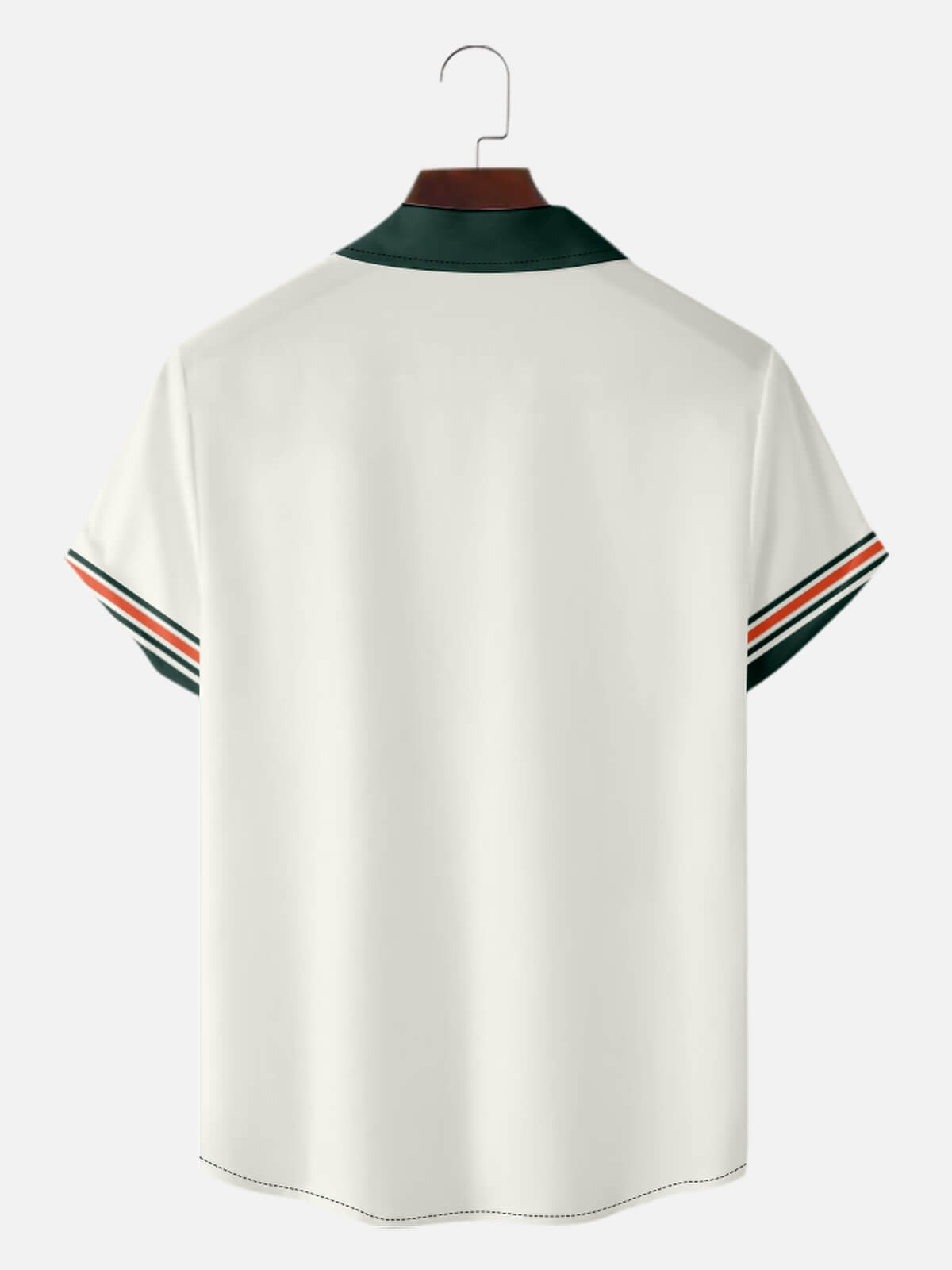 Men's Classic Vertical Stripe Bowling Short Sleeve Shirt ElevenOasis