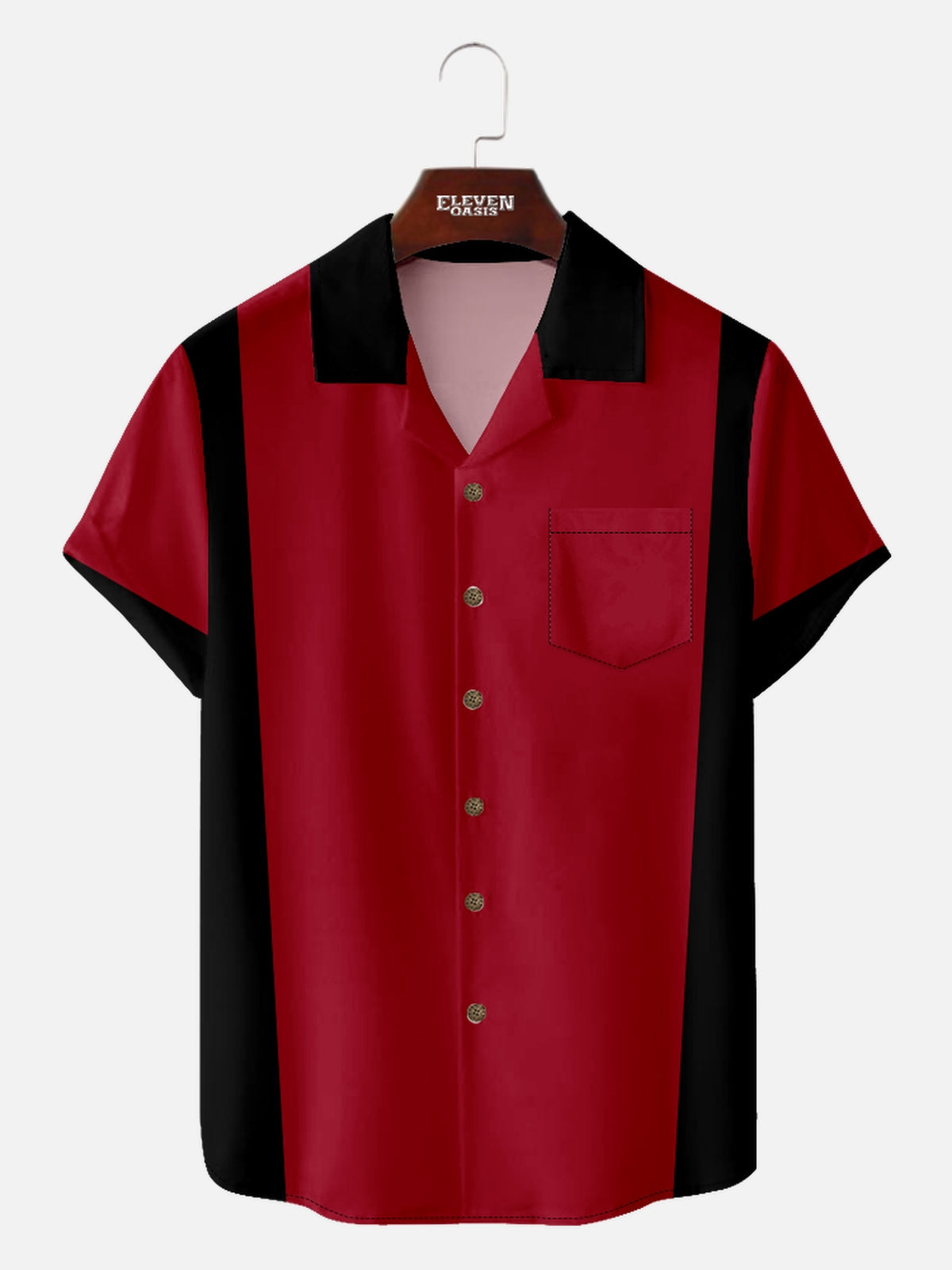 Men's Classic Bowling League Short Sleeve Shirt ElevenOasis