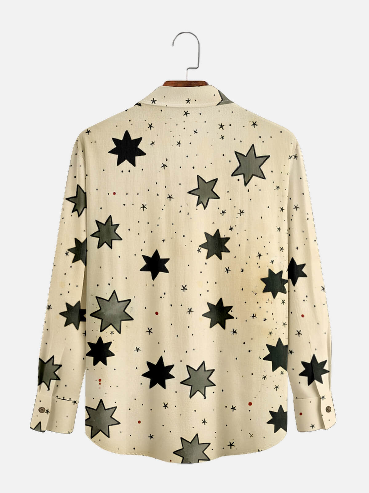 Men's Vintage Circus Print with Crocodile and Monkey Long Sleeve Shirt Eleven Oasis