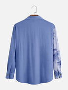 Men's Coconut Tree Casual Breathable Hawaiian Long Sleeve Shirt Eleven Oasis