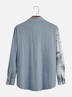 Men's Coconut Tree Casual Breathable Hawaiian Long Sleeve Shirt Eleven Oasis