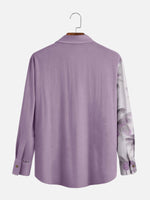 Men's Coconut Tree Casual Breathable Hawaiian Long Sleeve Shirt Eleven Oasis