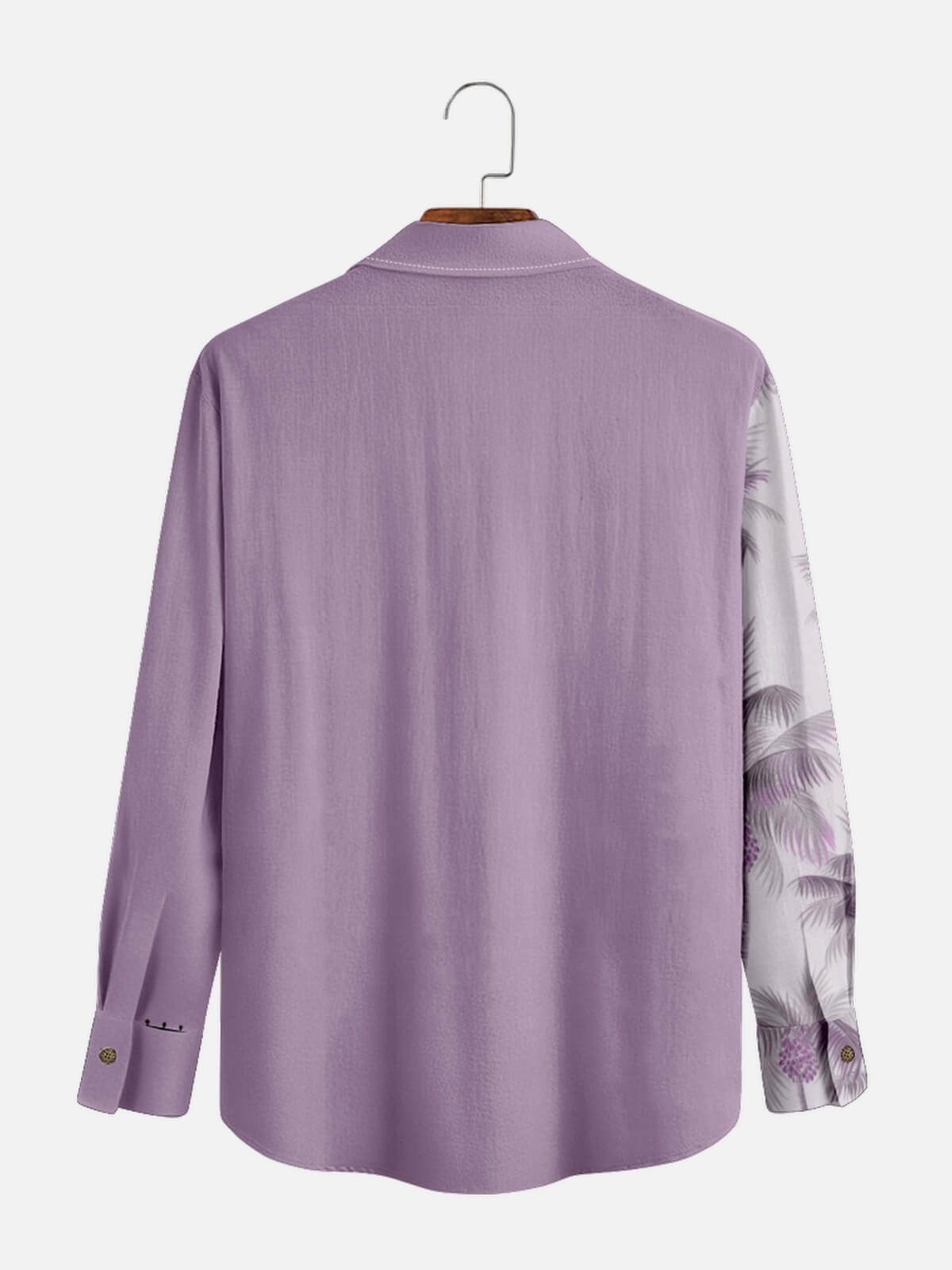 Men's Coconut Tree Casual Breathable Hawaiian Long Sleeve Shirt Eleven Oasis