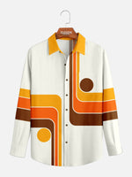Men's Groovy Geometric Long Sleeve Shirt Eleven Oasis