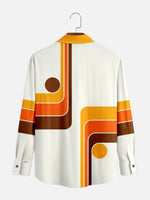 Men's Groovy Geometric Long Sleeve Shirt Eleven Oasis