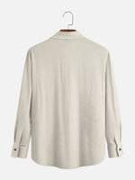 Men's Classic Striped Bowling Style Long Sleeve Shirt Eleven Oasis