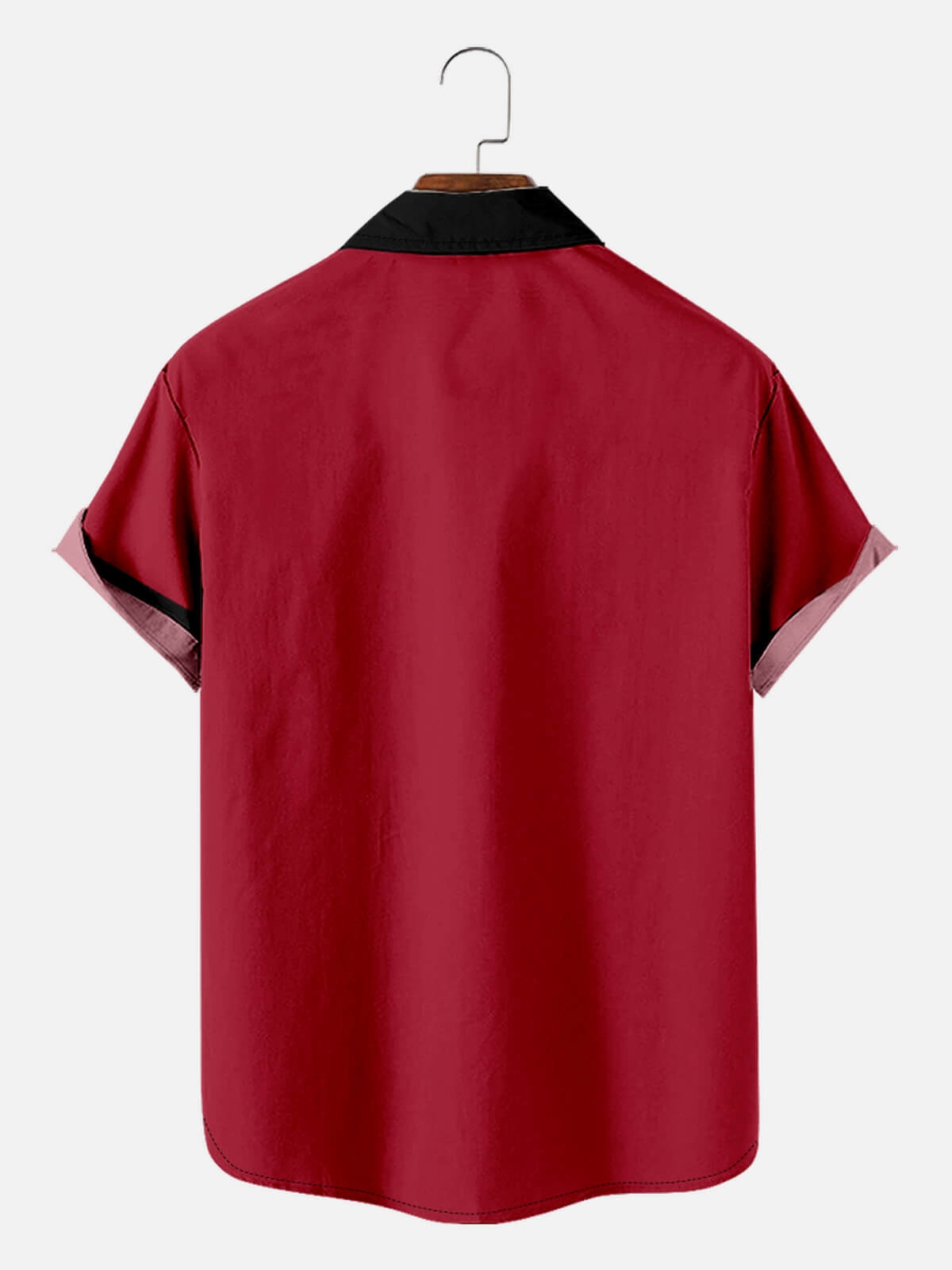 Men's Classic Customizable Bowling Style Spread Collar Short Sleeve Shirt Eleven Oasis