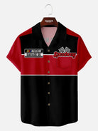 Tall Men's Custom Garage 66 Racing Panel Design Short Sleeve Shirt Eleven Oasis