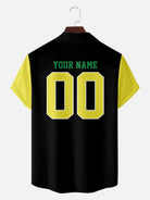 Tall Men's Custom Garage 66 Racing Panel Design Short Sleeve Shirt Eleven Oasis