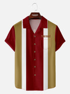 Men's Custom Bay Area Football Bowling Short Sleeve Shirt Eleven Oasis